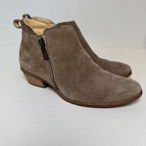 PAUL GREEN Jillian Antelope Suede Low Heel Ankle Boots Booties UK 3 US 5.5